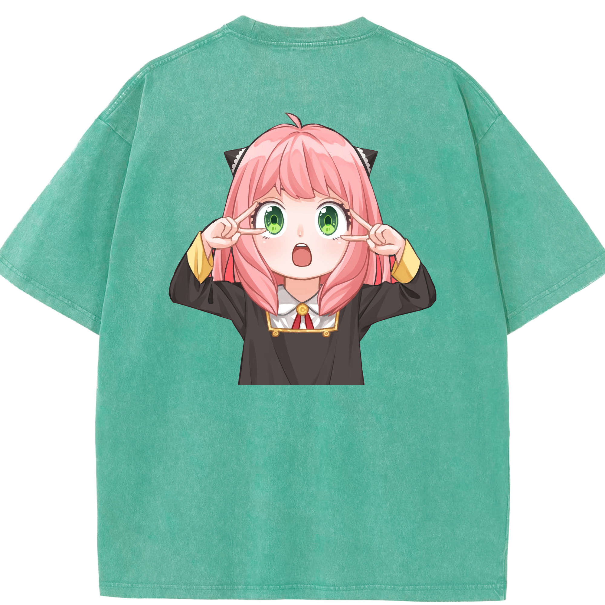 （画像用） SPY×FAMILY间谍家家酒 綿100% ヴィンテージ風 半袖Tシャツ（背面プリント）